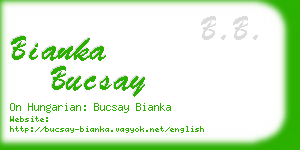 bianka bucsay business card